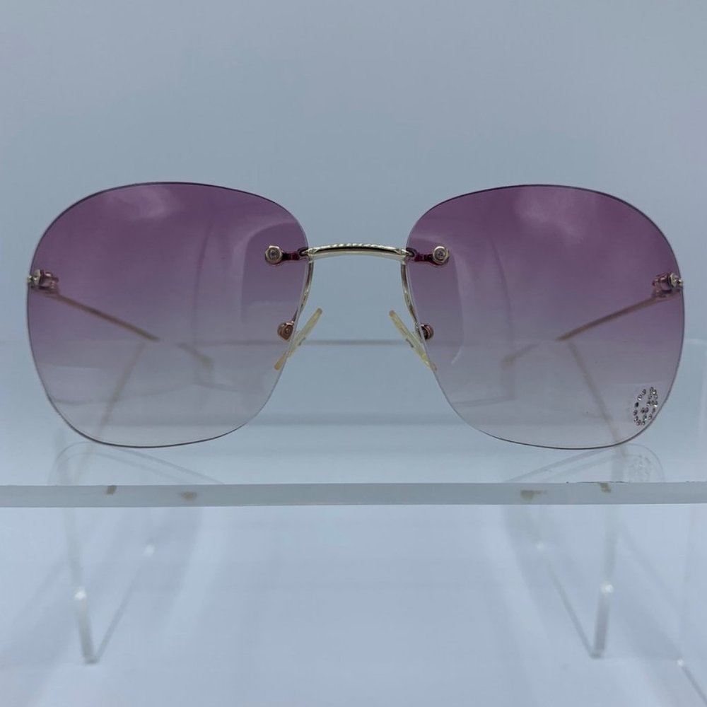 Giorgio Armani Frameless Aviator with Crystals